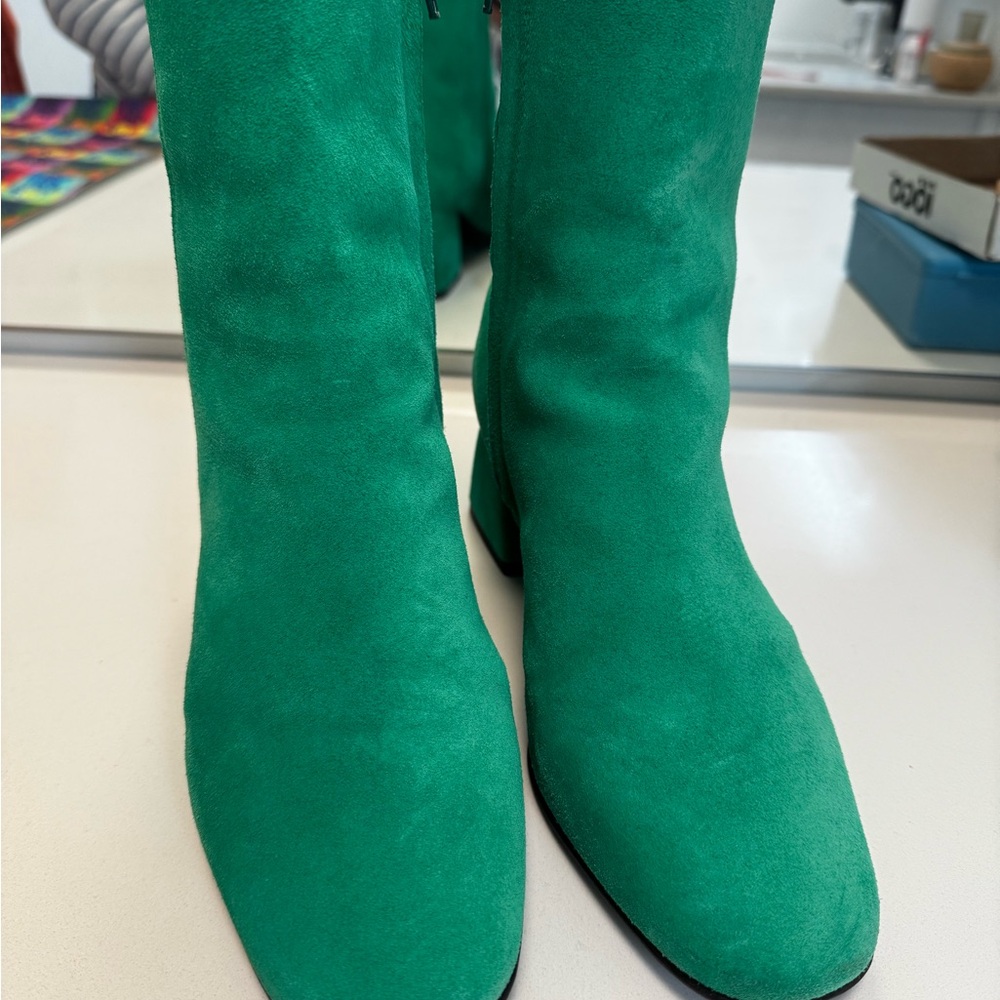 Maguire Peppermint Green Suede Women's Boots, Size 37